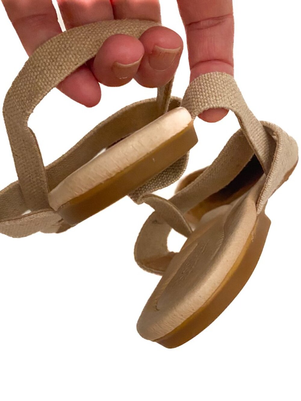 BORN SHOES Tan Suede Slingback Ballet Flats with Tan Elasticized Straps Size 9 - Picture 4 of 4